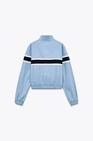 JACKET WITH CONTRASTING STRIPES