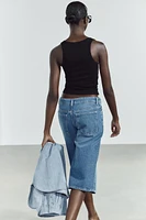 SHORT EN JEAN JORTS TRF TAILLE BASSE