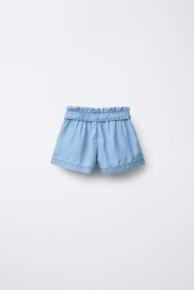 BERMUDA EN DENIM FLUIDE