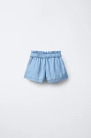 BERMUDA EN DENIM FLUIDE