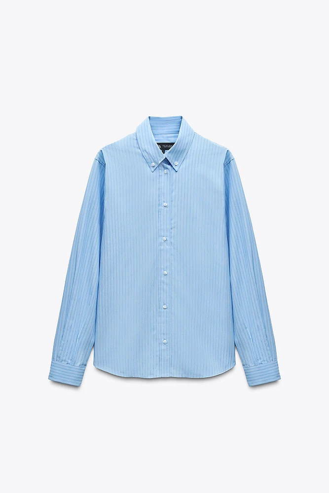 STRIPED POPLIN SHIRT