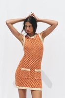ROBE COURTE EN MAILLE TEXTURÉE