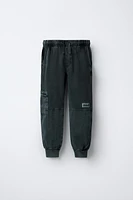 WASHED EFFECT JOGGER PANTS