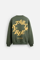 PRINTED TEXT SWEATSHIRT