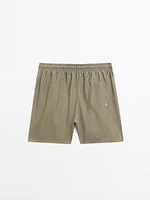 Short de bain uni regular fit