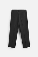 VISCOSE BLEND STRAIGHT FIT PANTS