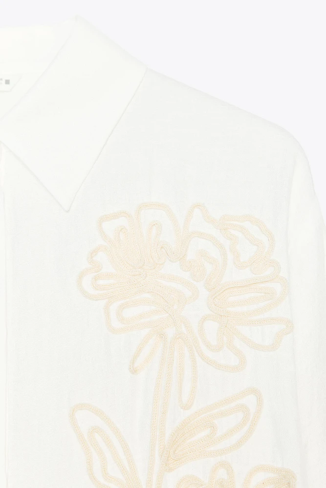 FLORAL EMBROIDERED SHIRT