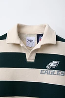 PHILADELPHIA EAGLES © NFL STRIPED POLO SWEATSHIRT