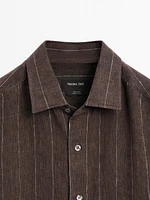 100% linen pinstripe shirt
