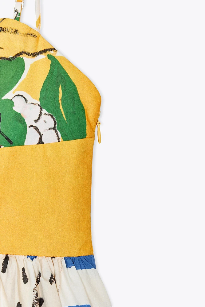 ROBE EN POPELINE IMPRIMÉE FRUITS