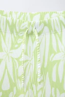 PLEATED PRINTED PANTS