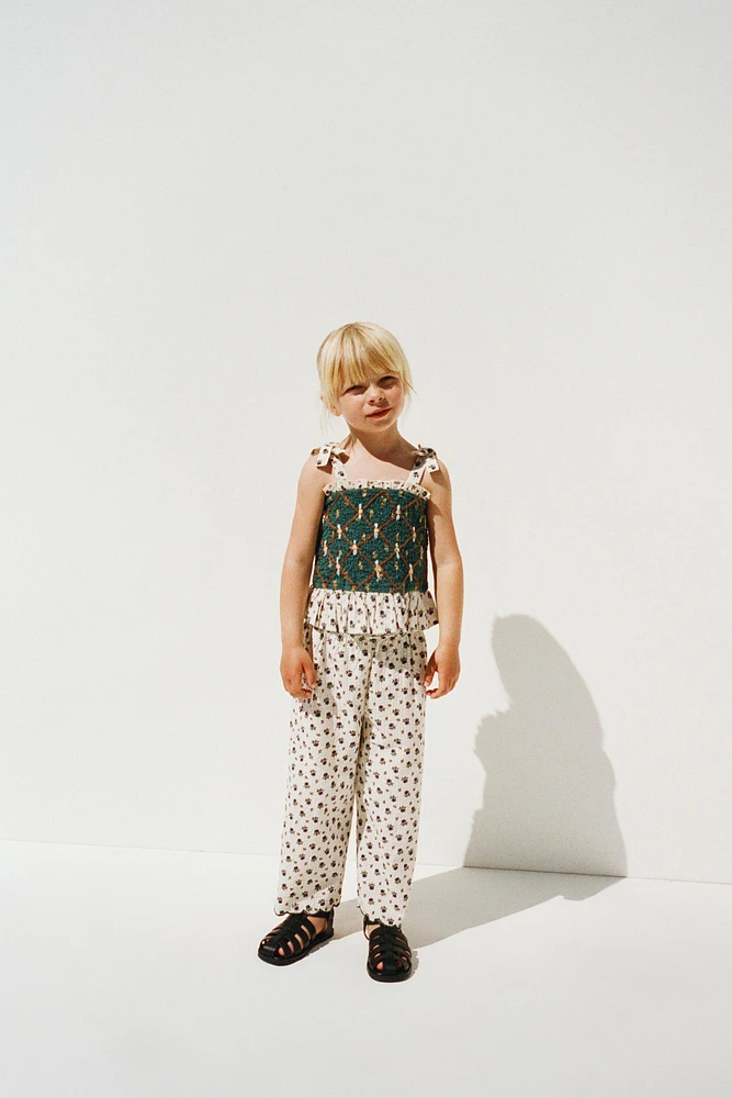FLORAL PRINT PANTS