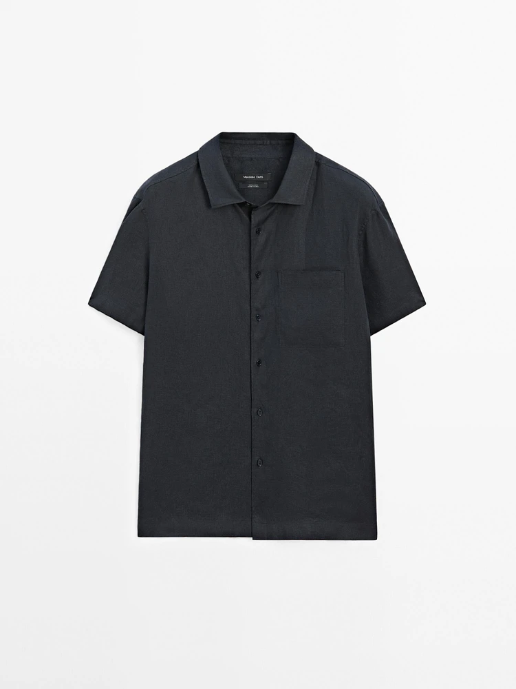 100% linen short sleeve shirt