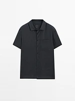 100% linen short sleeve shirt