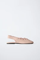 LACE-UP SLINGBACK BALLET FLATS