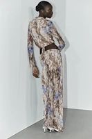 PRINTED TULLE PANTS