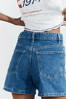 BERMUDA EN JEAN TRF COUPE MOM TAILLE HAUTE CROISÉE