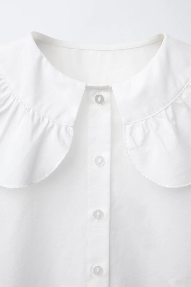 COLLARED POPLIN SHIRT