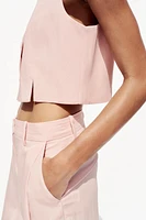 GILET COURT FENTES