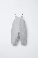 LONG PLUSH OVERALLS
