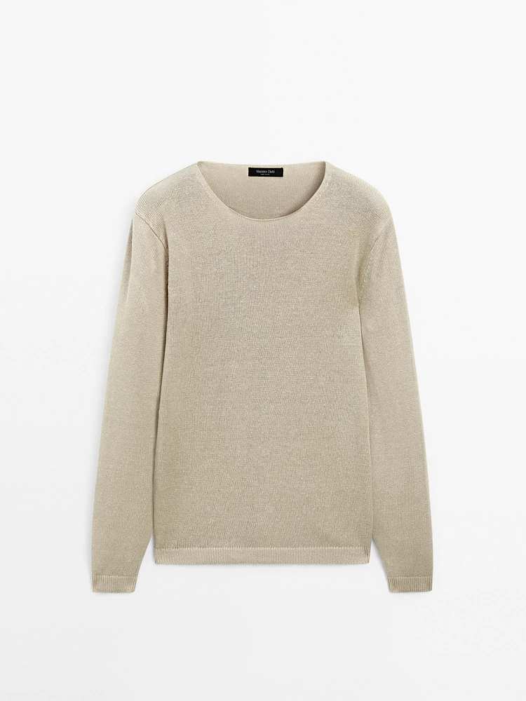 100% linen knit sweater