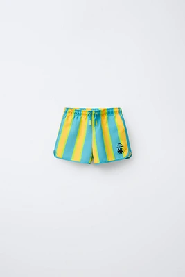 2-6 YEARS/STRIPED SWIM SHORTS