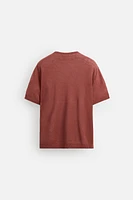 T-SHIRT EN MAILLE 100 % LIN