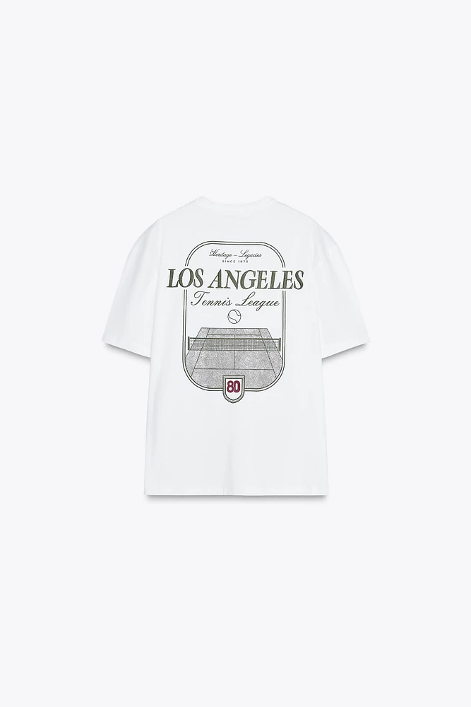 T-SHIRT WITH CONTRASTING TEXT