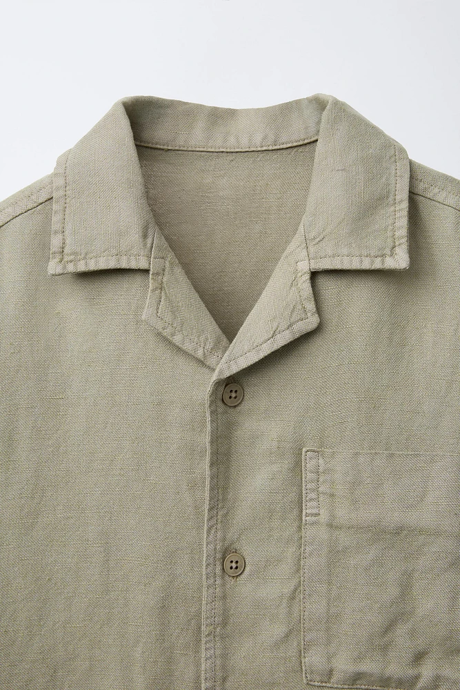 FLOWY LINEN BLEND SHIRT