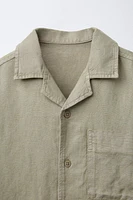 FLOWY LINEN BLEND SHIRT
