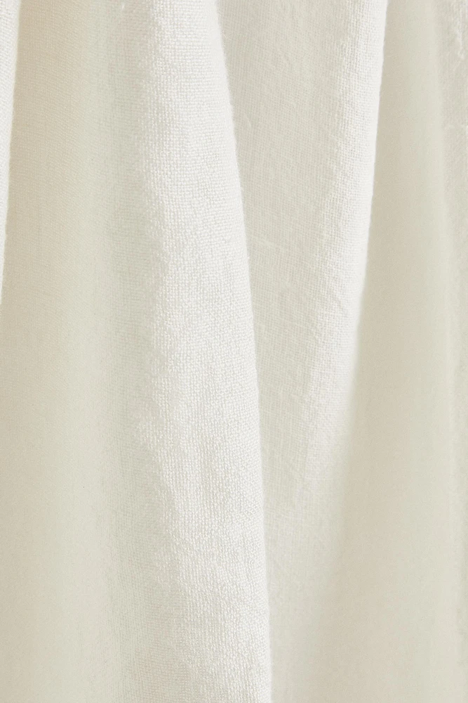 HIGH OPACITY WHITE LINEN CURTAIN