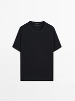 T-shirt manches courtes en maille texturée
