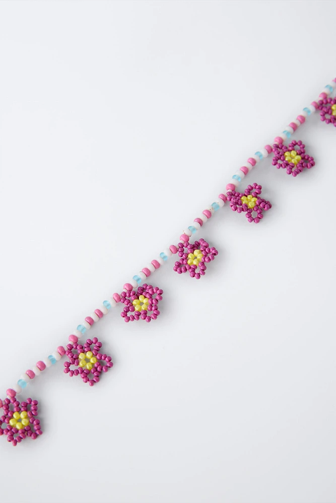 FLOWER BEAD NECKLACE