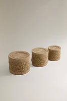 SEAGRASS BASKET WITH LID