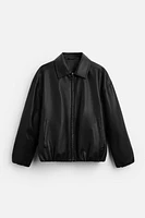 FAUX LEATHER JACKET