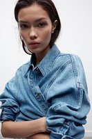 Z1975 CROPPED OVERSIZED DENIM SHIRT