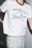 CONTRAST TEXT T-SHIRT