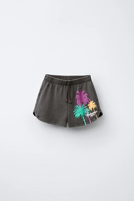 BERMUDA IMPRIMÉ PALMIERS