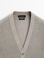 100% linen knit cardigan