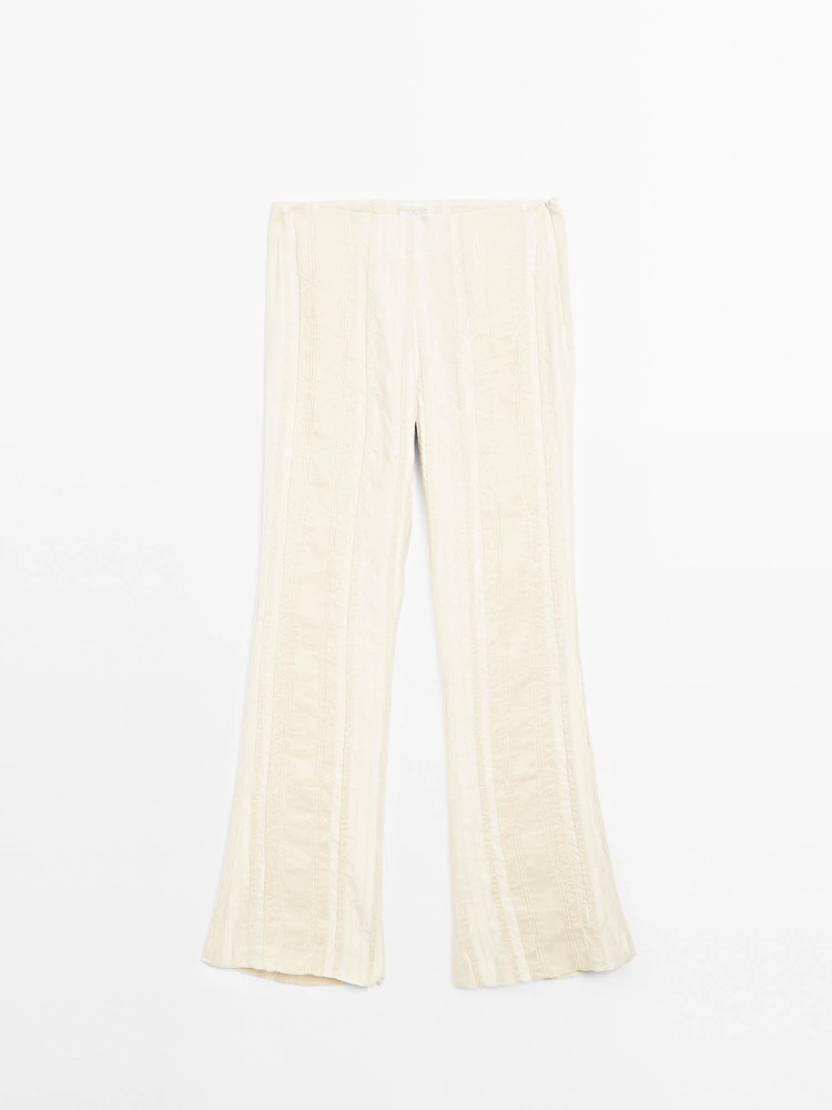 Pantalon flare en lin mélangé - Limited Edition