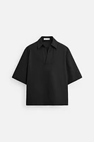 COTTON - LINEN POLO SHIRT