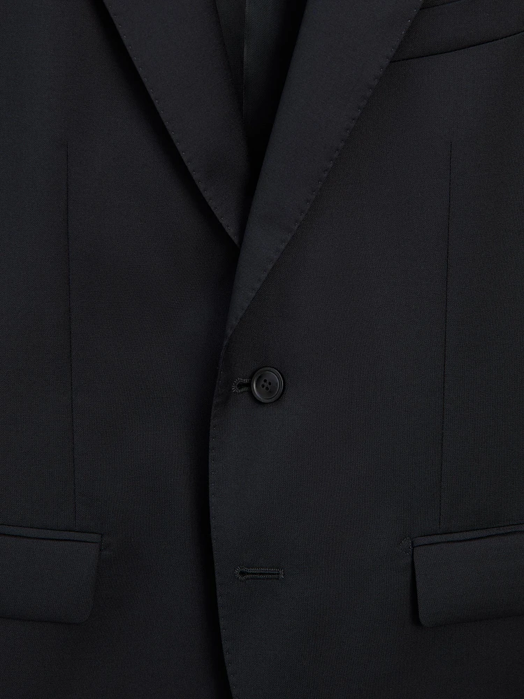 Veste de costume unie 100 % laine