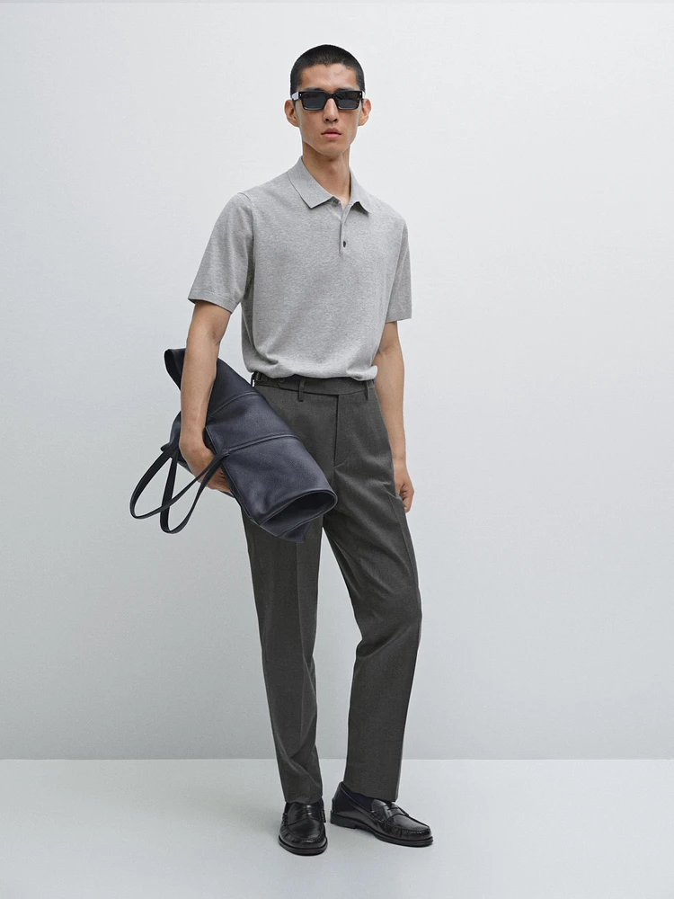 Wool blend smart trousers