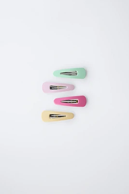 FOUR-PACK OF MULTI-COLORED CLIP BARRETTES