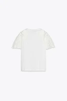 EMBROIDERED SLEEVE T-SHIRT