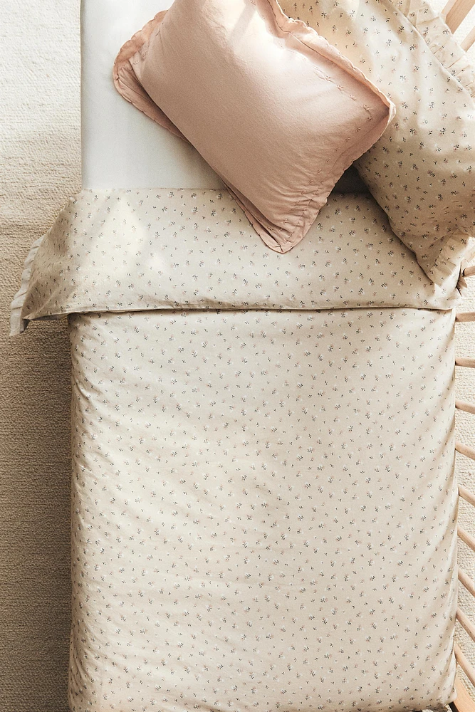 HOUSSE DE COUETTE ENFANT VOLANT FLEUR