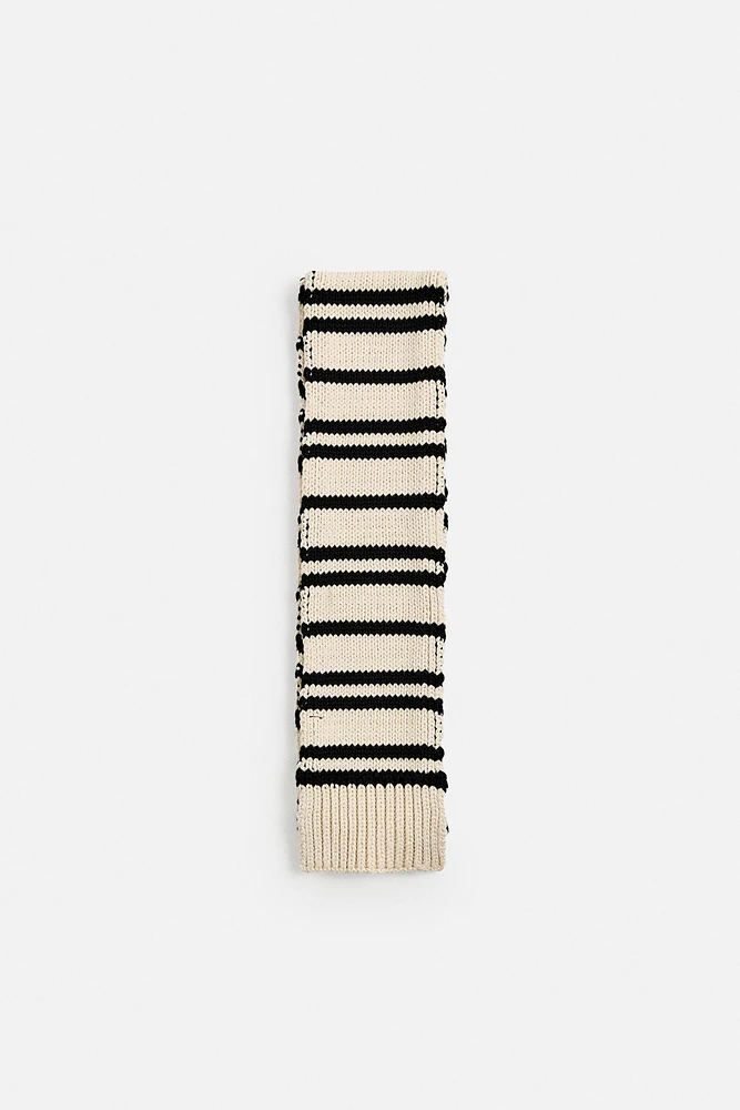 LIMITED EDITION STRIPED KNIT SCARF