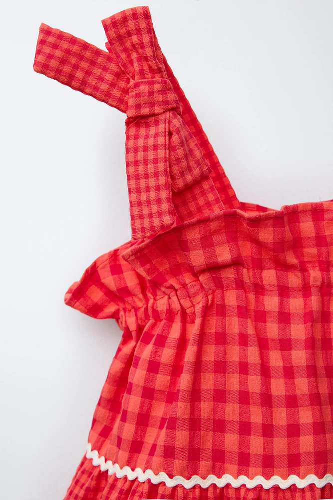 ROBE À CARREAUX ONDULATIONS CASA LAWA © X ZARA KIDS