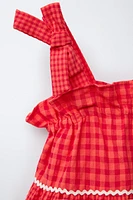 CASA LAWA © X ZARA KIDS PLAID WAVY DRESS
