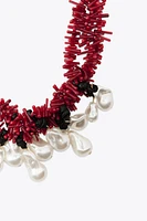 BEAD AND PEARL NECKLACE